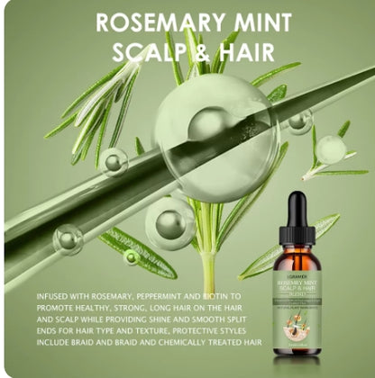 Hair Growth Essential Oil Rosemary Mint Hair Strengthening Oil