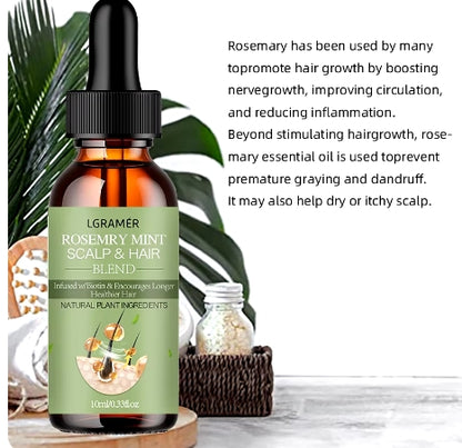 Hair Growth Essential Oil Rosemary Mint Hair Strengthening Oil